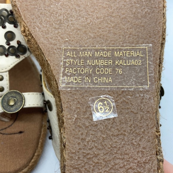 NIB Wild Rose wedge sandals - Picture 5 of 5